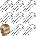 8 Pieces Side Combs, Metal Fork Clip Pins for Buns, 4 Prong Updo U-Shape Sticks for Women Hair Styling Tool Accessories by BOYIVI