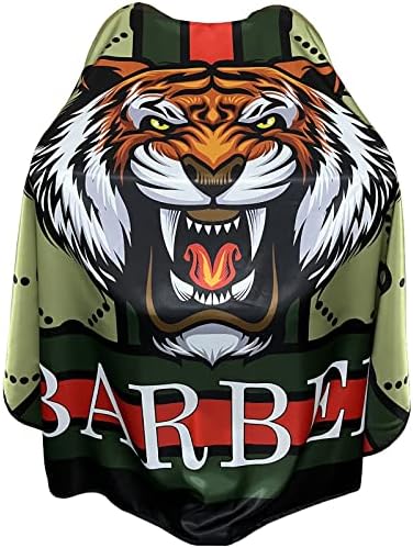 Barber Capes Hair Cutting Capes Salon Stylist Capes with Snaps Waterproof Professional Large Barber Hairdresser Gown Cape- 63”× 56”(TIGER) by Unknown