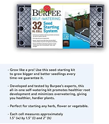 Burpee XL Self-Watering Growing System Indoor Seed Starting 10" W x 20" L x 5" H, 1 Kit (32 Cells) - Image 4