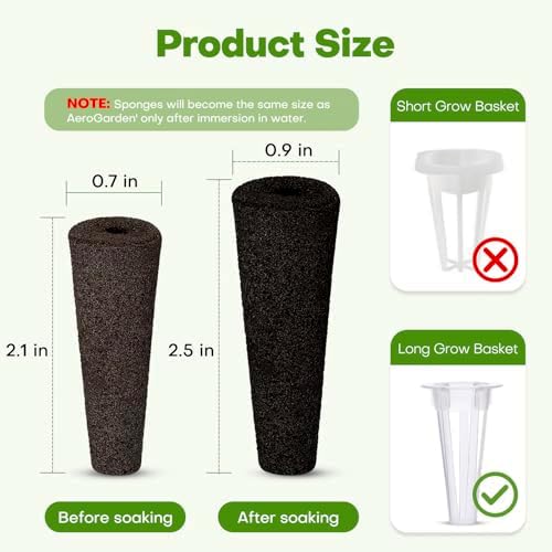 Ahopegarden 52PCS Hydroponics Pods Kit: Compatible with Aerogarden, Includes 24 Grow Sponges, 24 Pods Labels, 4 A&B Plant Food - Hydroponics Supplies for Most Brands - Image 3