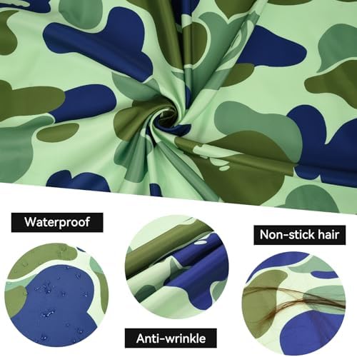 Professional Hair Cutting Cape Waterproof Barber Cape for Men Polyester Hair Styling Cape with Elastic Neckline - Image 4