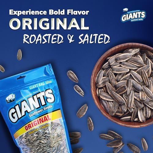 GIANTS Original Sunflower Seeds - Bulk, Lightly Salted for Eating, Shelled, 8g Protein Per Serving - 12 Oz Bag - Image 4