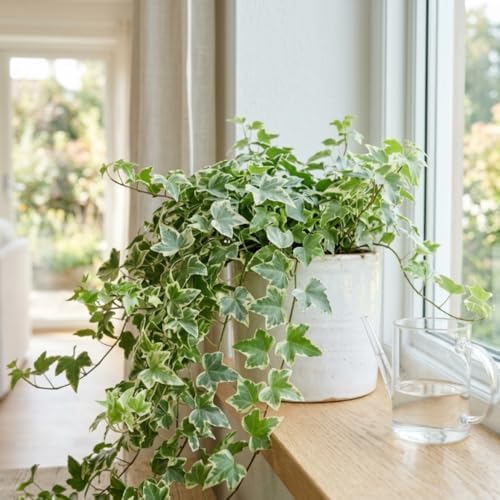 Variegated English Ivy Plant, Climbing Vine Plant, 4-7 Inc Tall, 4 Inc Pot - Image 6