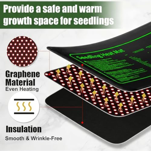 2 Pack Seedling Heat Mat for Seed Starting Plants Germination, 10"x20.5" - Image 4