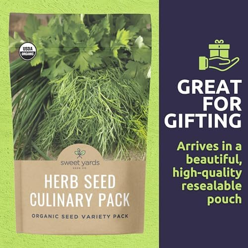 Organic Herb Seeds Variety Pack - 10 Individual Packs - 2026 Season - Basil, Cilantro, Dill, Thyme, Parsley and More! for Indoor & Outdoor Planting (Non-GMO, Certified Organic) - Image 6