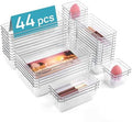 Vtopmart 44 PCS Clear Plastic Drawer Organizers Set, Vanity Organizer Trays by Vtopmart