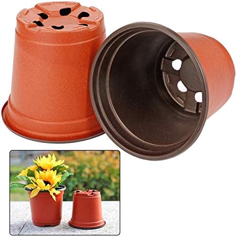 Augshy Nursery Pot, 75 Pcs 4 Inches Plastic Nursery Seed Starting Pots - Image 3
