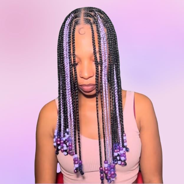 Kid Ponytail With Beads Braid Detachable Protective Hairstyle For Girl - Image 3