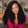 Burmese Curly Half Wig Human Hair for Black Women 22 Inch Natural Black by BellarayineHair