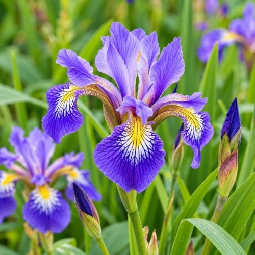 2 Blue Flag Iris Flower Live Plants - 3.5" Pots by Unknown