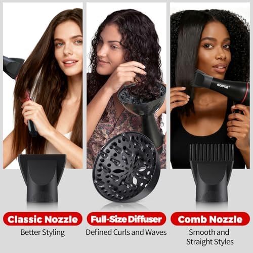 13Pcs Ionic Constant Temperature Hair Blow Dryer Kit - Lightweight, Low Noise, 1800W Professional Blowdryer Set for Women and Men - Image 6