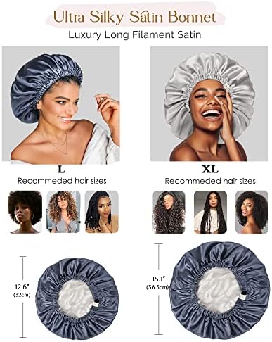 YANIBEST Satin Bonnet for Sleeping Women Men, Adjustable Hair Bonnet - Image 5