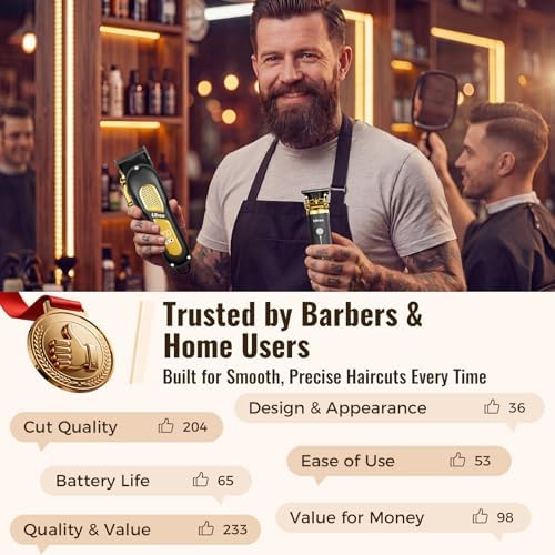 Ufree Cordless Hair Clippers for Men, Barber Clippers and Trimmers Set - Image 5