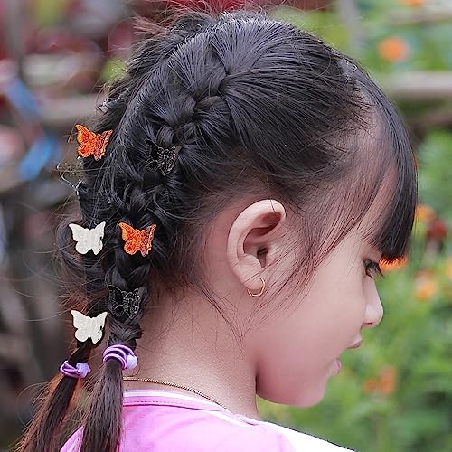 100 Pieces Assorted Color Butterfly Hair Clips, Beautiful Mini Butterfly Hair Clips Hair Accessories for Women and Girls (Black， white， brown) - Image 6