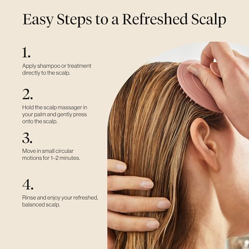 Kitsch Scalp Massager for Hair Care - Shampoo Brush Scalps - Terracotta - Image 6