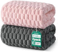 REDKISS Charcoal Gray Pink Microfiber Bath Towels Large, 30"x60", 2 Pack by REDKISSOnline