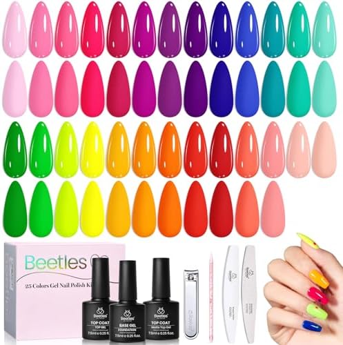 Beetles Neon Gel Polish Set, Neon Summer Collection, 25 Colors by beetlesGelPolish