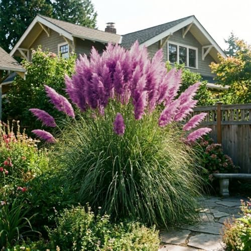 200 Purple Pampas Grass Garden Seeds, Garden Grasses - Image 3