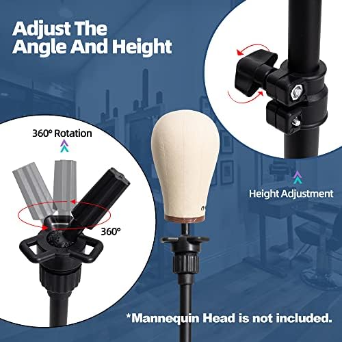 Tall Wig Tripod Stand for Mannequin Head for Wig Making - Image 4