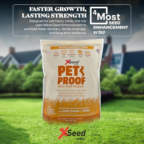 X-Seed Pet Proof Fescue Grass Seed – Dense Lawn for Sun & Shade, Urine Resisitant High Traffic Emerald Green Grass, Rapid Growing In Cool & Sunny Climates, Suited for Dogs – Perennial Blend - 3 lb Bag - Image 3