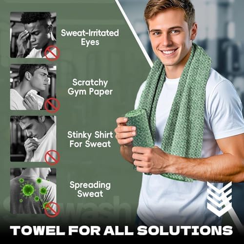 Microfiber Gym Towels for Showering Working Out Quick Dry Negative ions Large Middle Small Sizes Lightweight Gym Towel for Men Women Tennis Sports Towels for Body Hot Yoga Fitness Essentials - Image 3