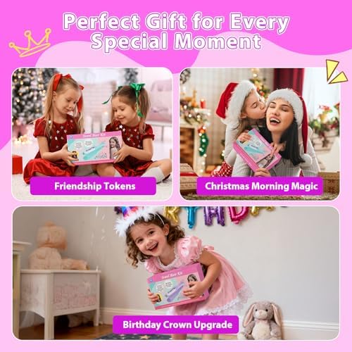 kidzkube Hair Gem Stamper Kit, Bling Hair Jewels for Girls Toys, Hair Styling Tool with Reusable Shining Diamonds, Birthday Gifts Toys for Girls Ages 3 4 5 6 8-12 (Green) - Image 7