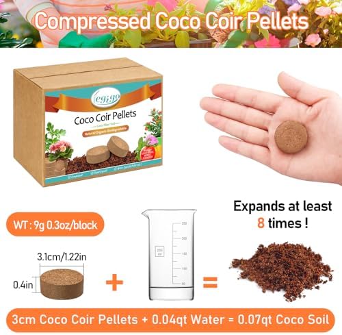 Legigo 100 Pcs 30mm Organic Coco Coir Pellets, Seed Starter Soil Pods - Image 2