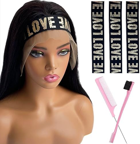 5 Piece Wig Band Set - Elastic Melt Bands for Lace Front Wigs, Edge Wrap to Lay and Keep Wigs in Place (Lovegold) by Iraatraa
