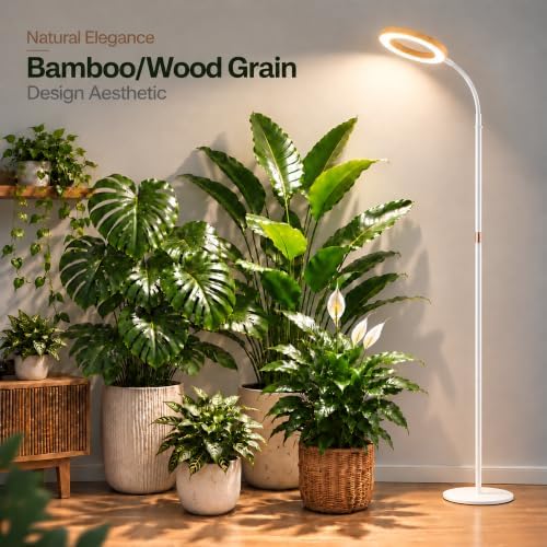 LBW Grow Lights for Indoor Plants, 68" Bamboo Grain Grow Light - Image 7