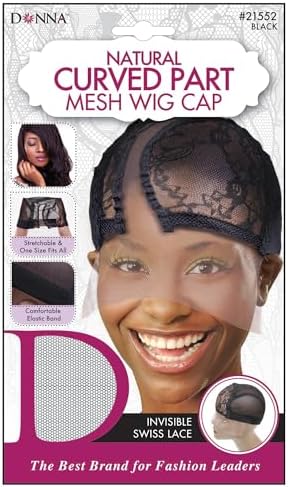 DONNA Natural Curved Part U Part Wig Cap - Mesh Wig Cap for Women, Essential Hair Accessories and Hair Bonnet for Sleeping, 1PC by DONNA