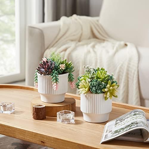 Artificial Succulent Plants, Faux Succulents Fake Plants Set of 2 - Image 6