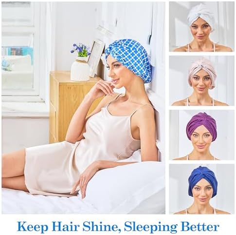 Adjustable Silk Bonnet Satin Curly Hair Wrap for Sleeping Women Anti-Frizz - Image 6
