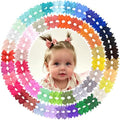 ALinmo Hair Clips for Girls 100PCS - 2" Fully Lined Tiny Bows, Alligator Clips for Infants and Toddlers in Pairs by ALINMO