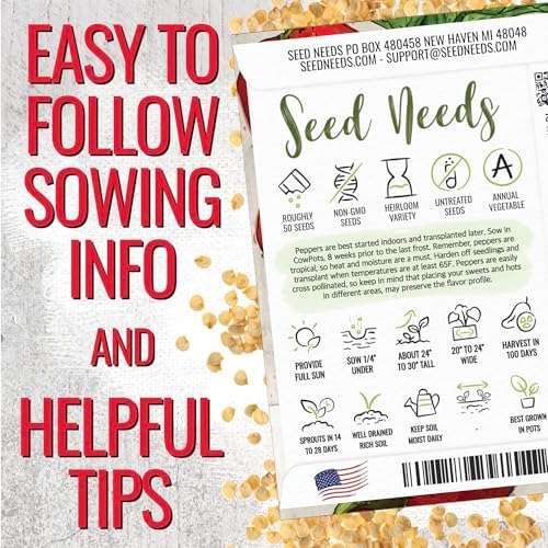 Seed Needs Red Habanero Hot Pepper Seeds to Plant Vegetables - 1 Pack - Image 4