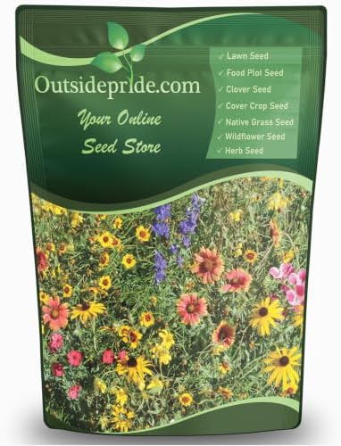 Outsidepride Mountain Wild Flower Seed Mix - 1/4 lb Premium Blend of Annual & Perennial Wildflower Seeds for High-Elevation, USDA Zones 3-8, Ideal for Mountain Gardens, Low-Maintenance & Easy to Grow by Outsidepride