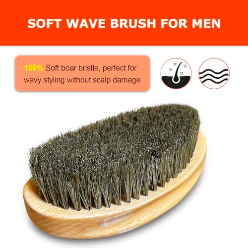 Soft Wave Brush for Men 360 - LexRory Curved Boar Brushes for Wavy Hair - Image 2