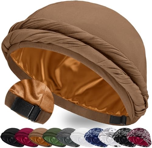 Ababalaya Upgraded Satin Lined Halo Turban Wave Cap by Ababalaya