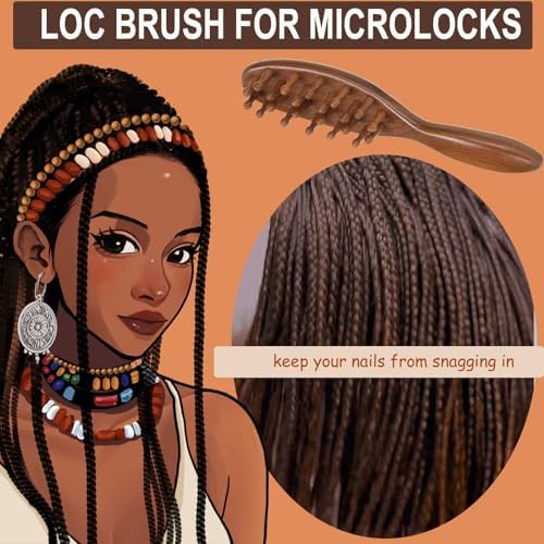 Loc Brush for Dreads and Microlocs, Loc Comb for Sisterlocks - Image 2