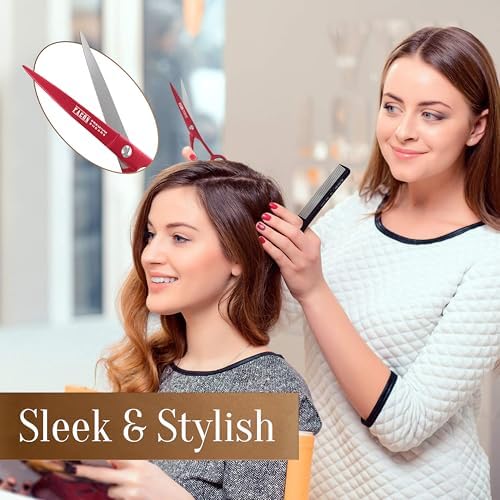 Facón Hair Cutting Scissors - Professional Hair Scissors 6.5 Inch Razor Edge Barber Shears Salon Hair Cutting Shears - Japanese Stainless Steel - Precision Cutting Premium Shears for Men, Women & Kids - Image 3