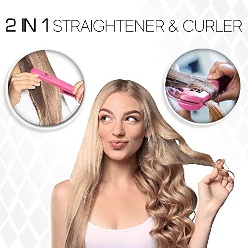 Brilliance New York - 1.25 Inch Diamond Ceramic Flat Iron - Frizz-Free and Anti-Static Ionic Plates - Dual Voltage Flat Iron for Travel - Image 2