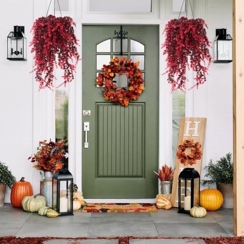 RECUTMS 3Pcs Artificial Fall Hanging Monkey Plants Faux Draping Greenery - Image 7