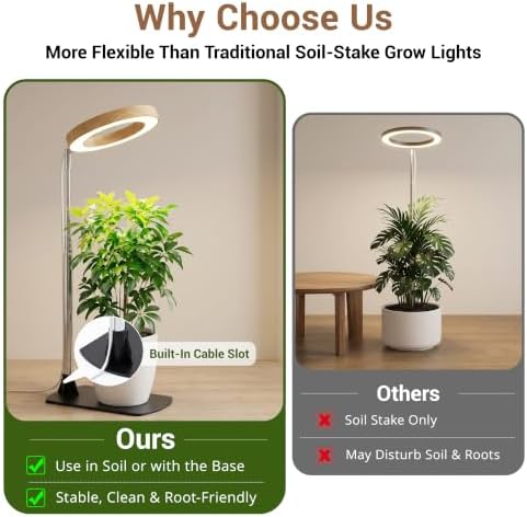 Lordem 2-in-1 Grow Light with Stand for Indoor Plants,Timer - Image 5