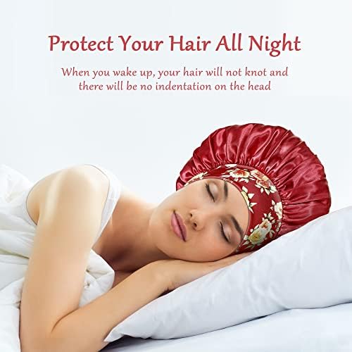 Satin Bonnet Hair Bonnet for Sleeping, Sleep Bonnets for Women - Image 5