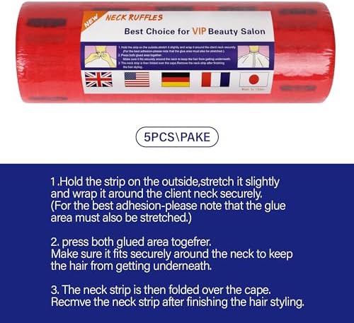 Stretchy Barber Paper Neck Strips - 5 Rolls & 500 Disposable Bands, Professional Hairdressing Accessory Tool - Image 5