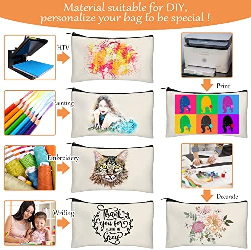 Legigo Blank Canvas Bags Zipper Pouch Makeup Bags Pencil Pouch Bulk - Image 6