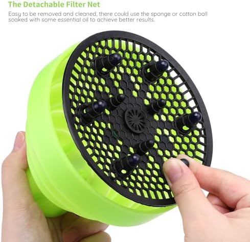 Segbeauty Collapsible Blow Dryer Diffuser, Travel Portable Hair Diffuser for Natural Curly Hair, Professional Lightweight Folding Diffuser Attachment for Dryers Nozzle 1.54 to 1.69 inches Green - Image 3