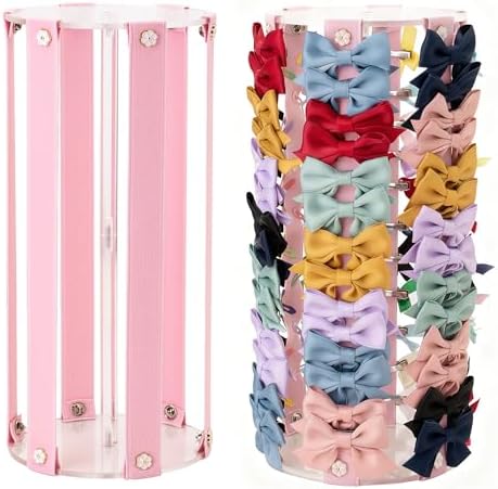 Bow Organizer for Girls - Large Capacity Hair Clip Organizer, Effortless Hair Bow Holder for Home Dresser, Perfect for Gifting, Essential Storage Solution for Girls by QUPIVA