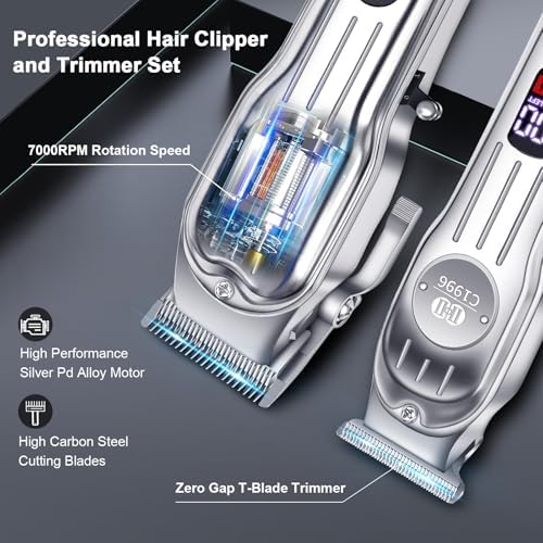 CIICII Mens Hair Clippers, Trimmer and Shaver Set, Cordless Barber Kit - Image 4