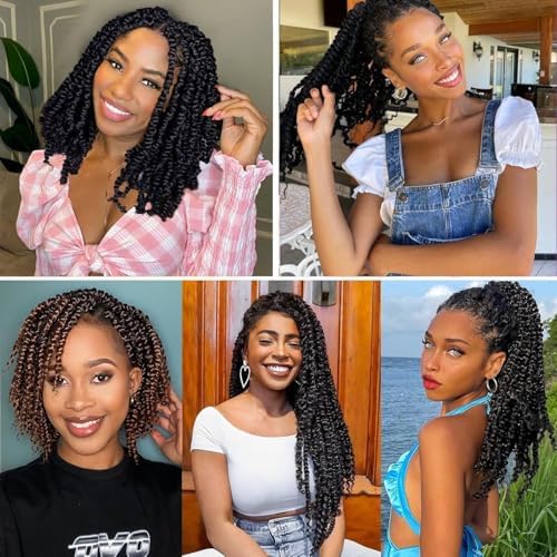 Passion Twist Crochet Hair 18" Ombre Red Long 9Packs - Image 5