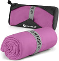 VENTURE 4TH Quick Dry Microfiber Towel for Camping & Gym - Purple XL by VENTURE4TH
